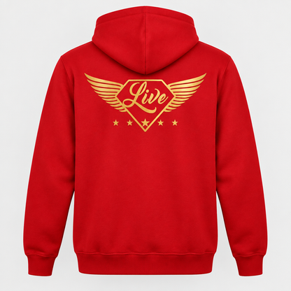 Red Live Gold S hoodie back