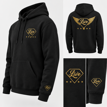Black Live Gold S hoodie side