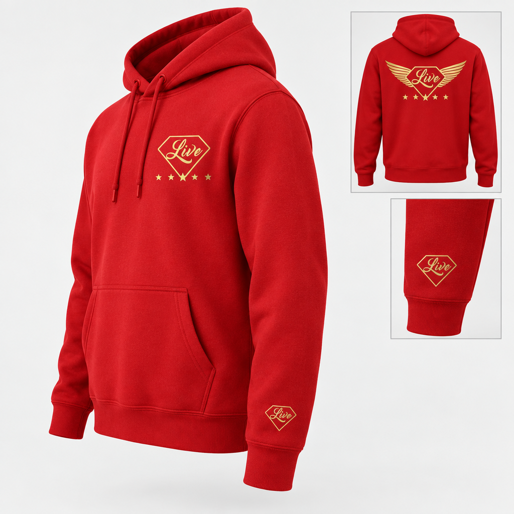 Red Live Gold S hoodie side