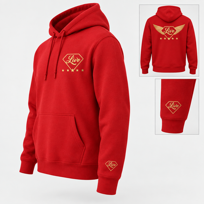 Red Live Gold S hoodie side