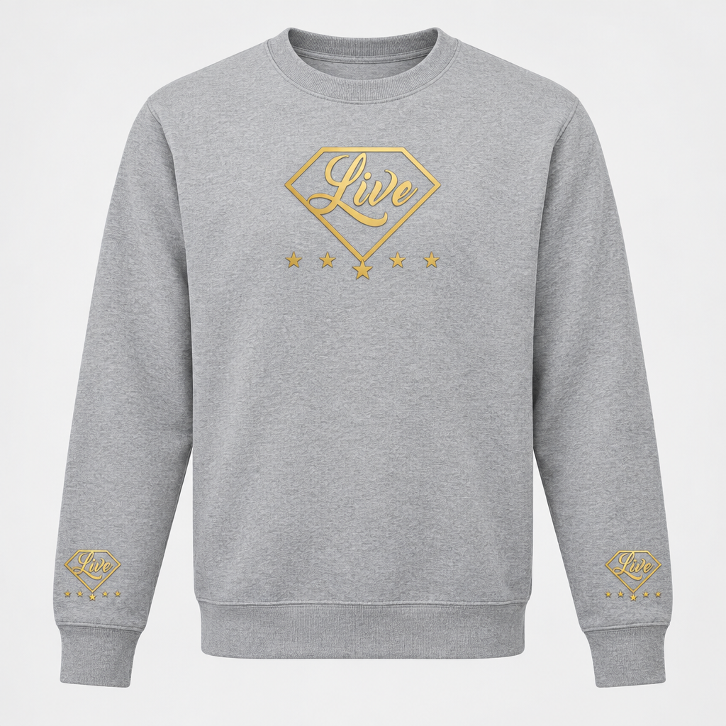 Grey Live Gold S sweater front