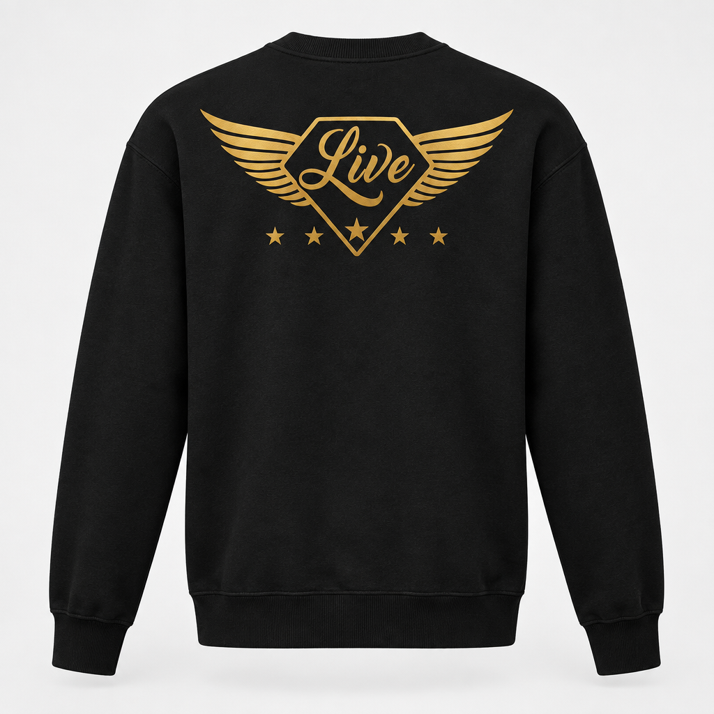Black Live Gold S sweater back