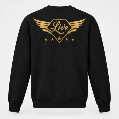 Black Live Gold S sweater back