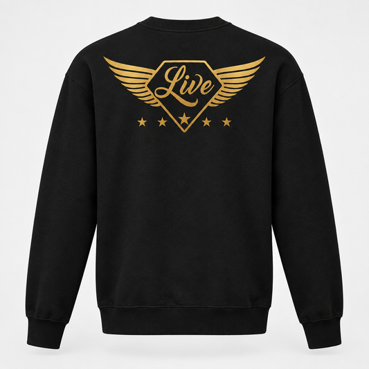 Black Live Gold S sweater back