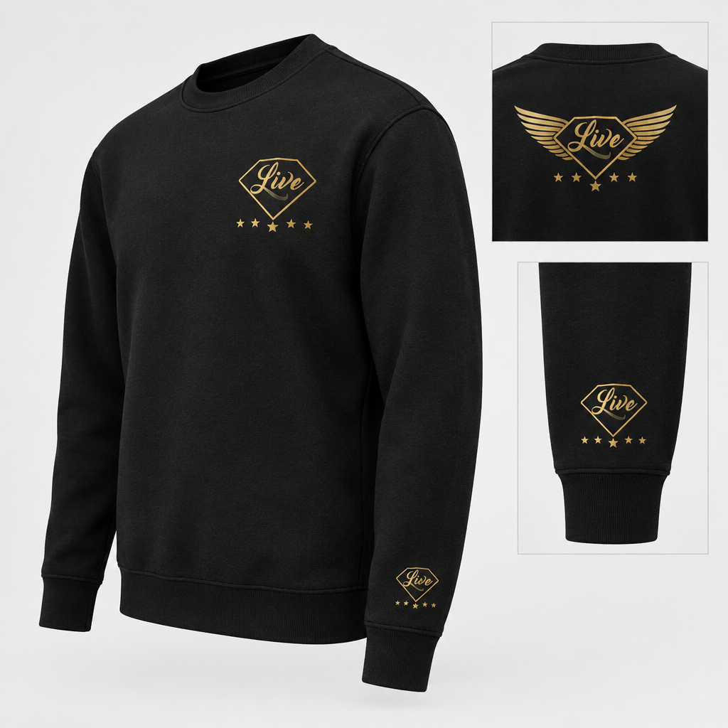Black Live Gold S sweater side