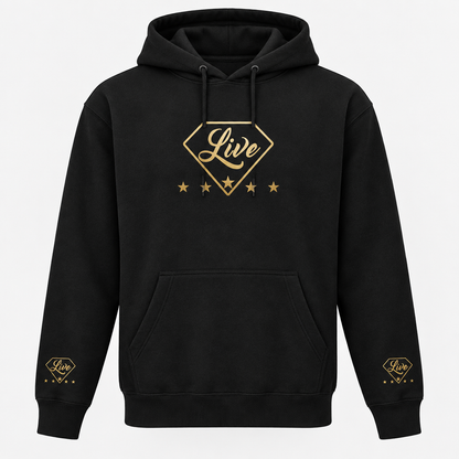 Black Live Gold S hoodie front