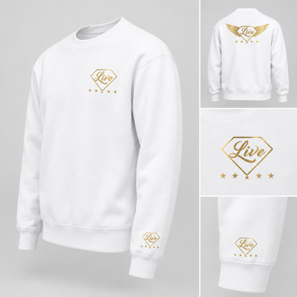 White Live Gold S sweater side