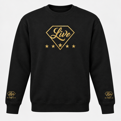 Black Live Gold S sweater front